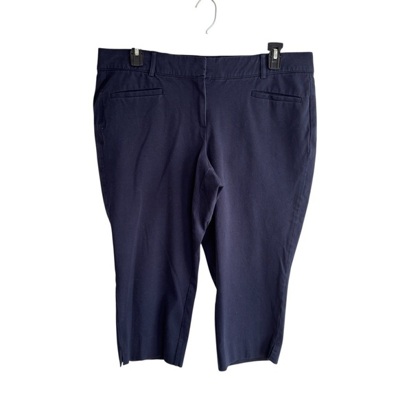 Lane Bryant The Allie Capri Pants Womens Plus Size 16 Navy Blue Classic Stretch - Picture 16 of 16